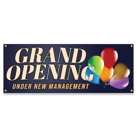 Grand Opening Under New Management Banner Concession Stand Food Truck Single Sided